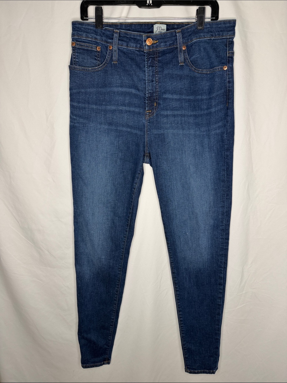 J.Crew Denim High Rise Skinny Jeans 32T Dark Wash Stretch 30 Inseam NWOT